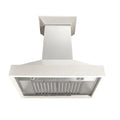 White 30 in. Wooden Wall Mount Range Hood V11615