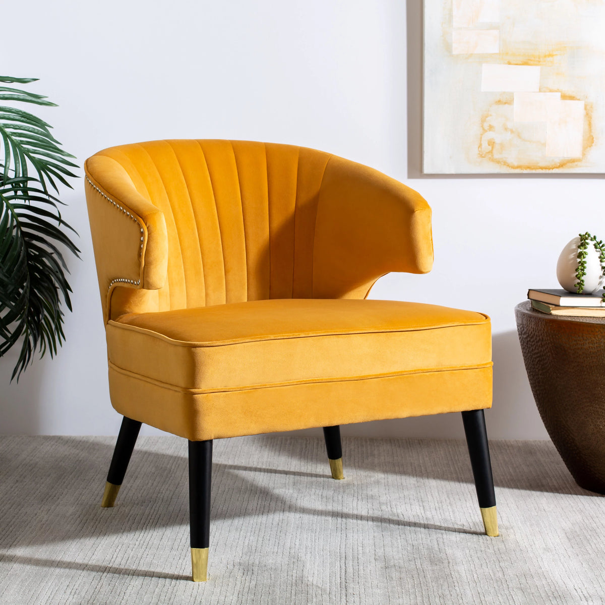 Mid-Century Retro Wingback Accent Chair N764057