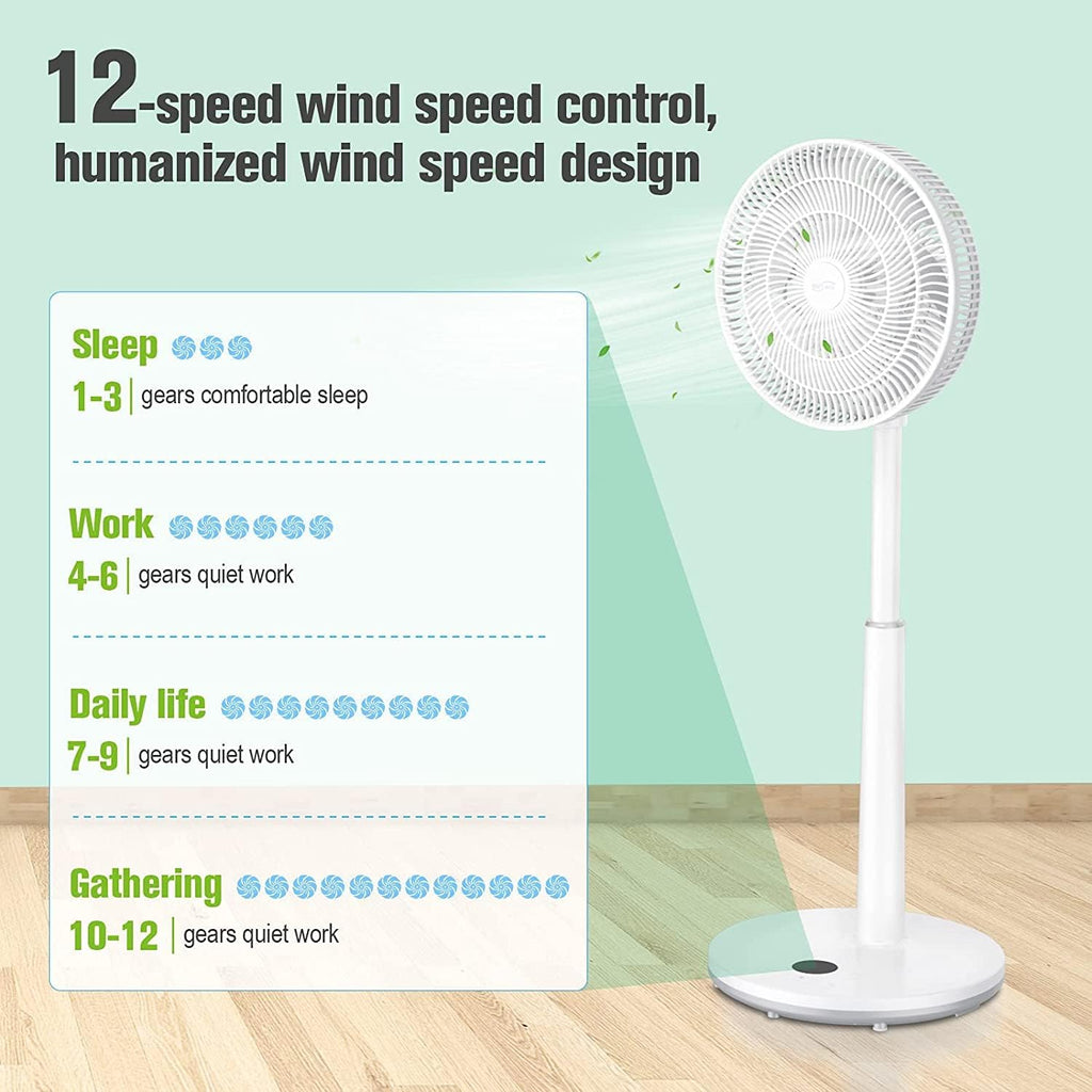Adjustable Height Oscillating Pedestal Fan with Remote M140456