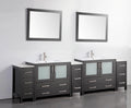 108 in. Double Sink Vanity Cabinet with Ceramic Sink & Mirror B541363