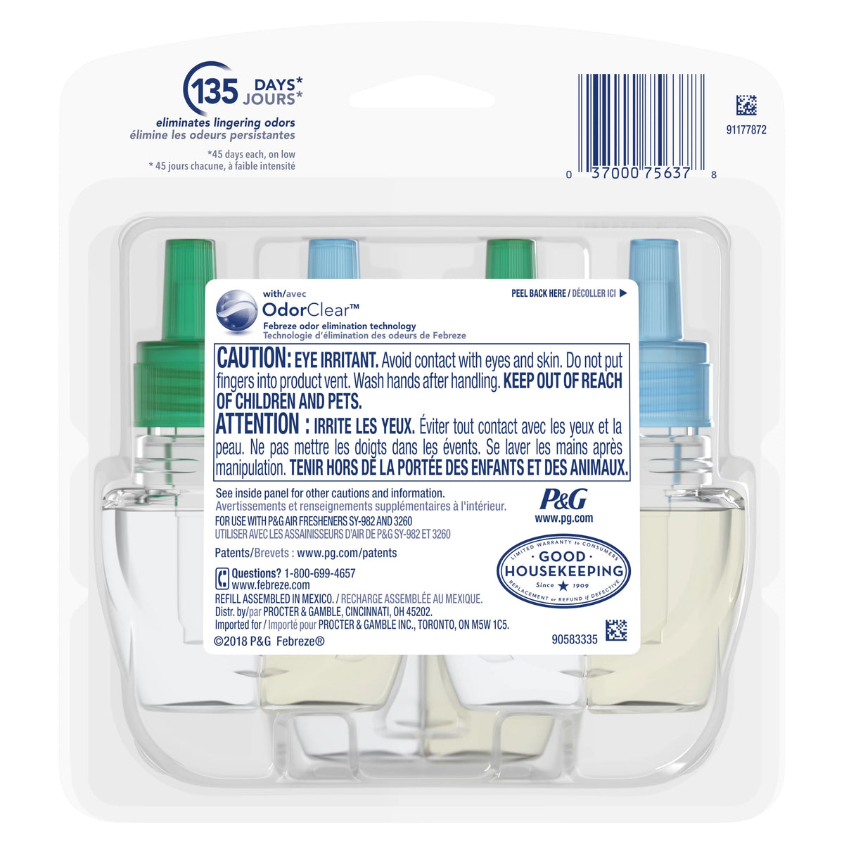 Odor-Eliminating Air Freshener Oil Refill 3 ct P7926