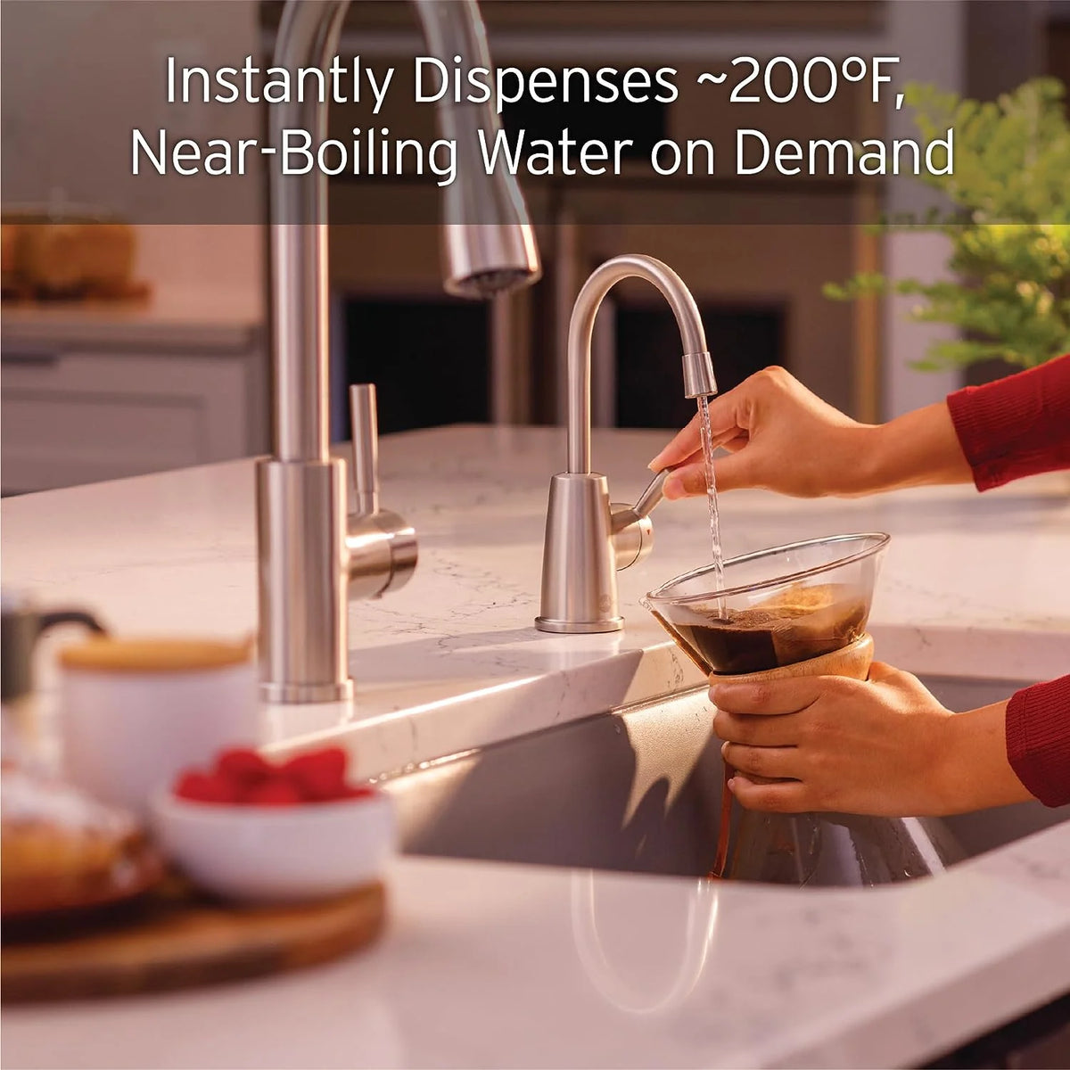 Instant Hot Water Dispenser System Satin Nickel Stainless Steel Tank G589711