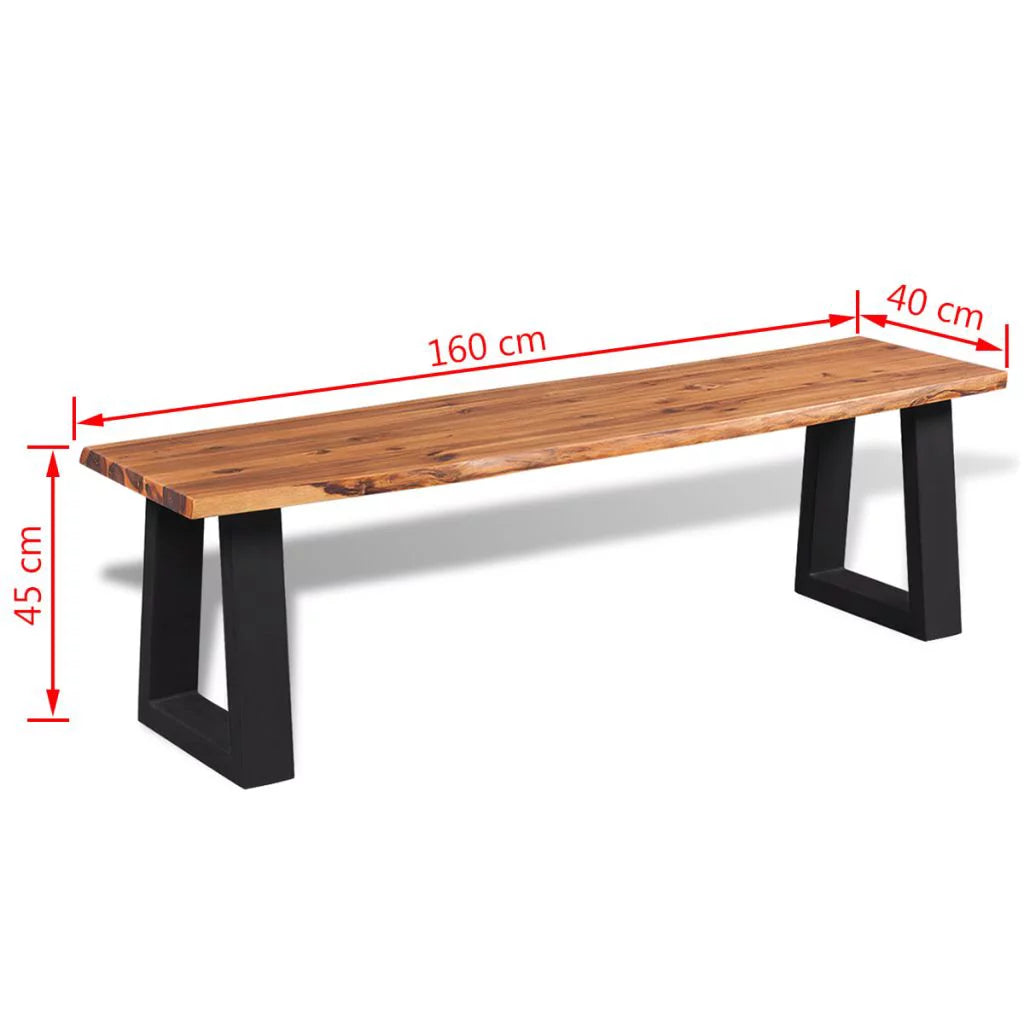 Solid Acacia Wood Bench Y566