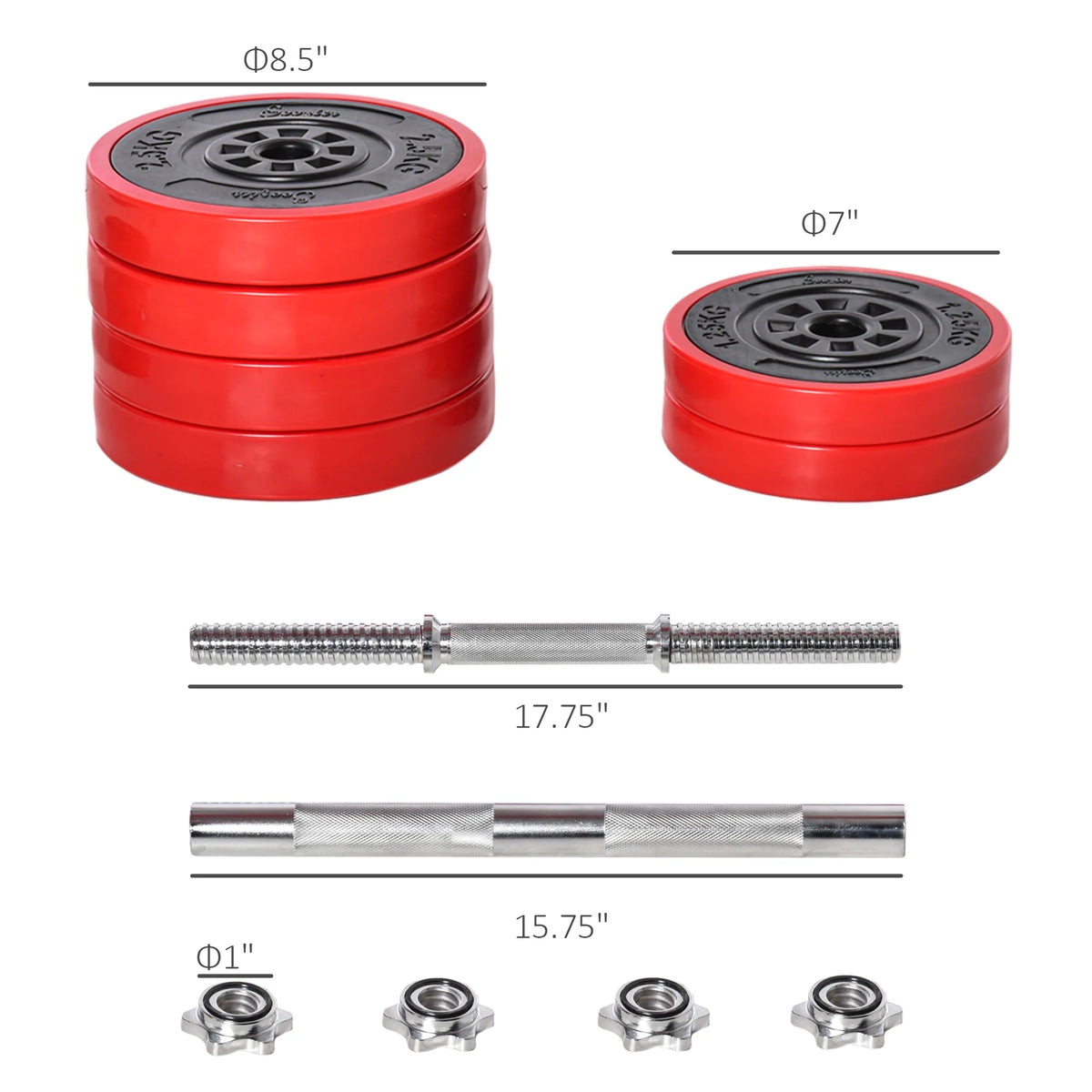 Adjustable 66lbs Dumbbell Set Y64607