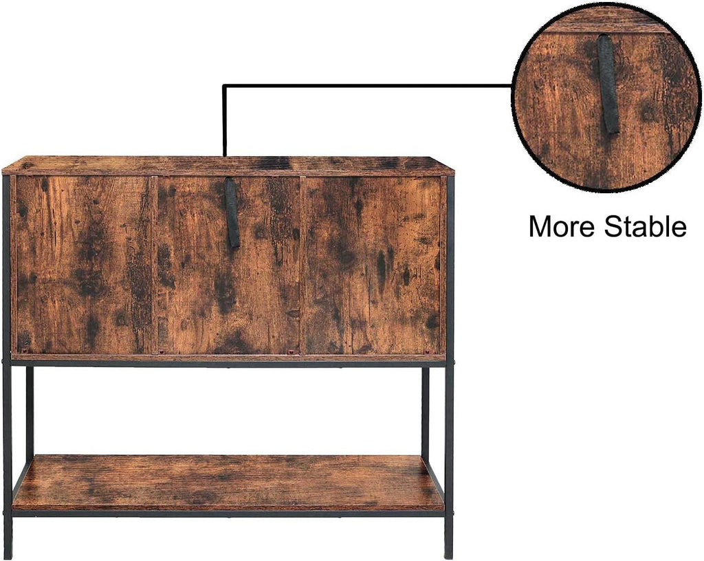 Rustic Brown Storage Cabinet with 2 Drawers M17180