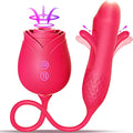 10 Suction Vibration Clitoral Stimulator & G Spot Thrusting Dildo W142