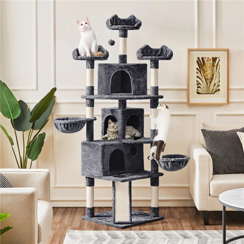 Dark Gray Cat Tree with Condos K55131