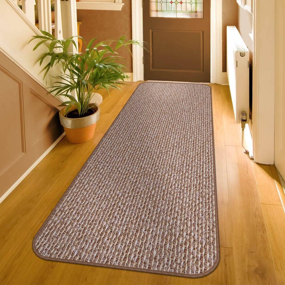 Praline Brown Skid-Resistant Carpet Runner C145733