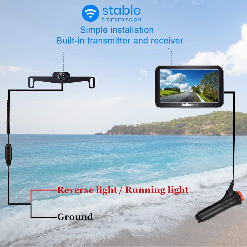 Wireless HD 1080P Backup Camera with 7 Inch Monitor Z36466