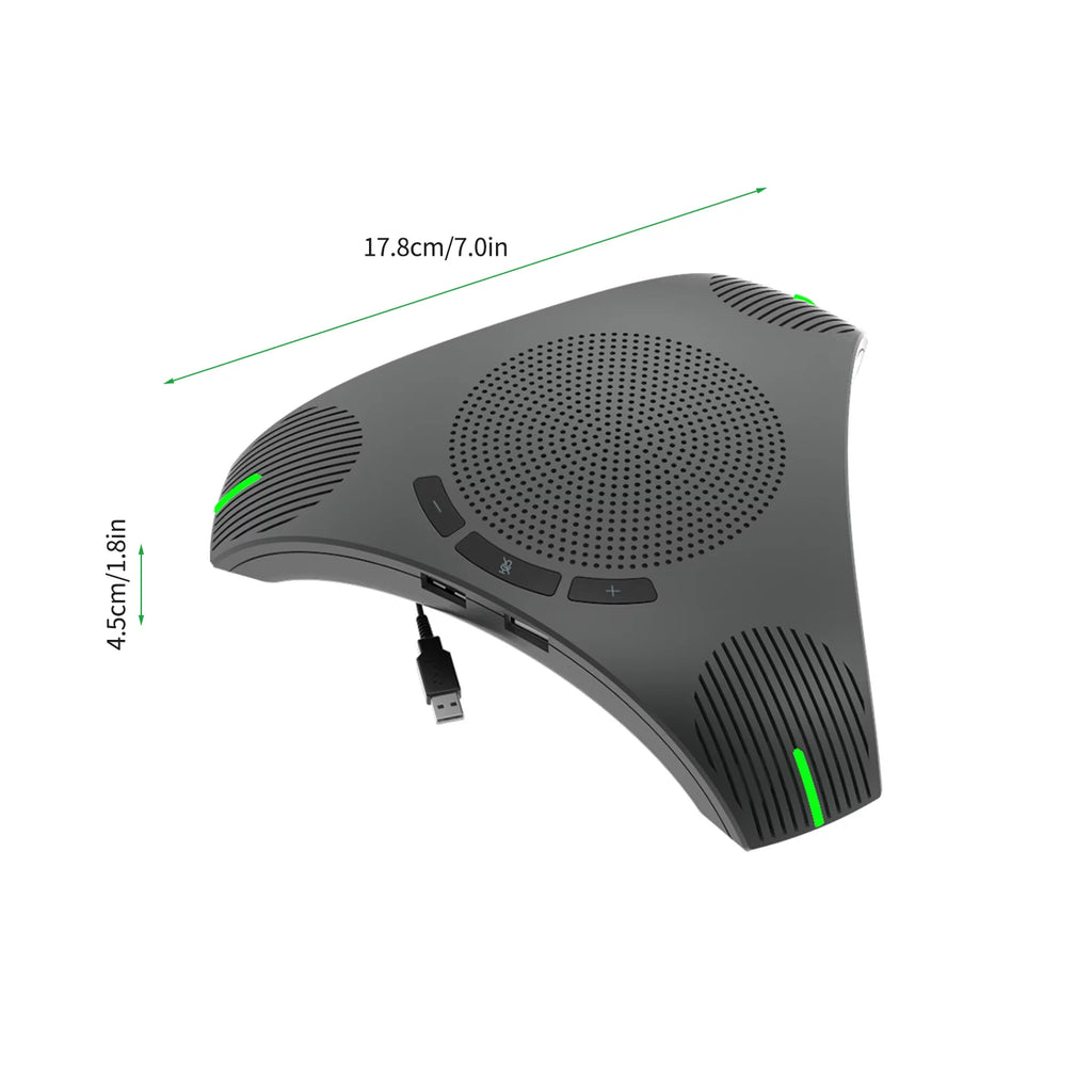 USB Speakerphone Conference Microphone Omnidirectional Computer Mic with Mute Key D3059