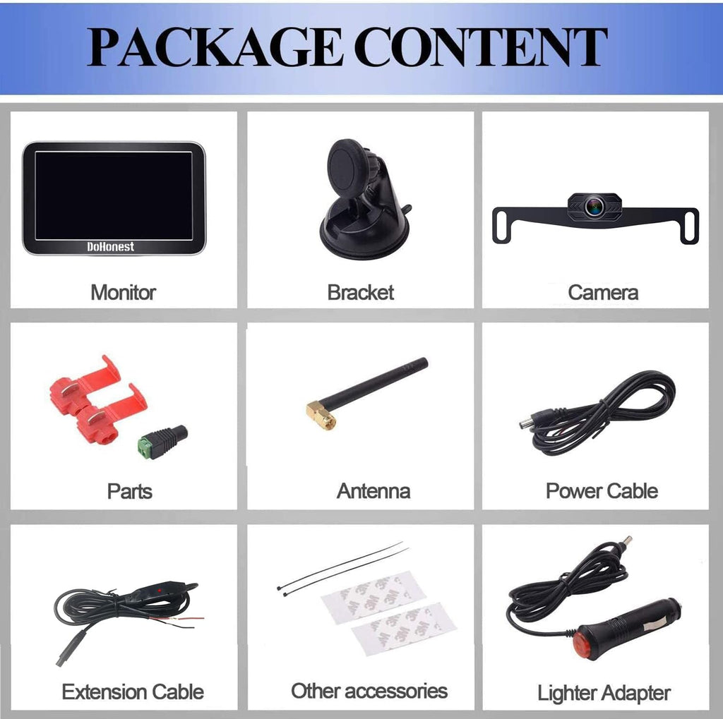 Wireless HD 1080P Backup Camera with 7 Inch Monitor Z36466