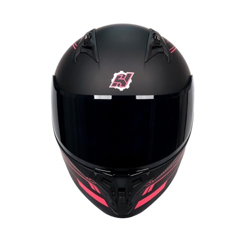 Matte Pink Full Face Dual Visor Motorcycle Helmet Y7789