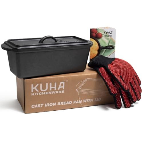 Pre-Seasoned Cast Iron Bread Loaf Pan with Lid P566
