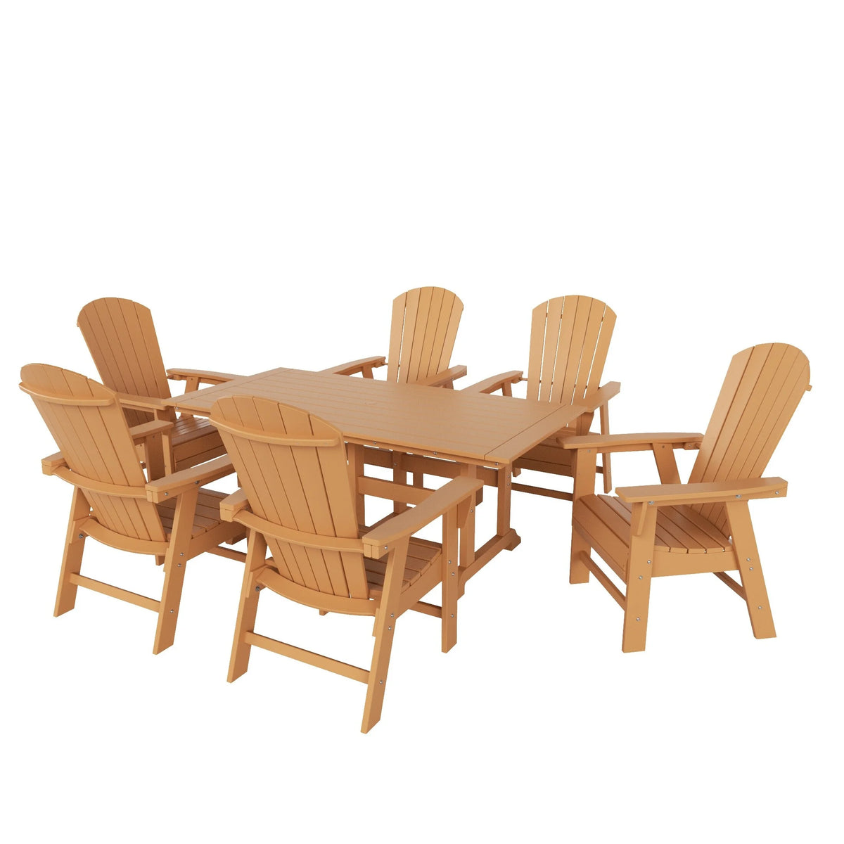 7-Piece All Weather Outdoor Dining Set with Armchairs J492