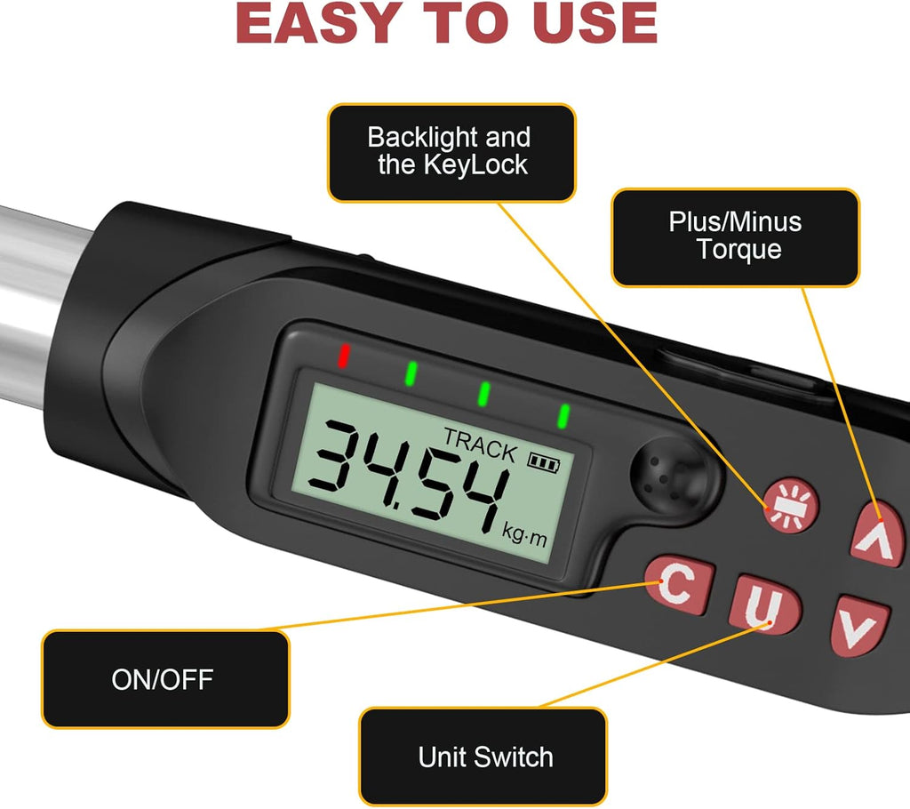 1/2-Inch Drive Digital Torque Wrench Set U821