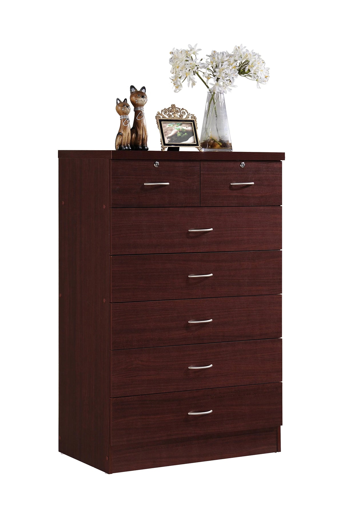 7 Drawer Mahogany Dresser with Two Locks C39599