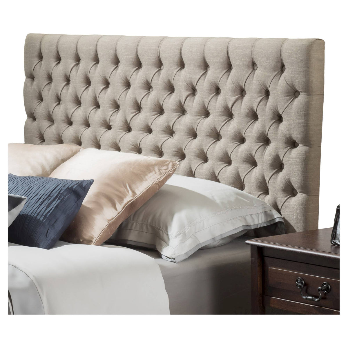 King California King Sand Button Tufted Headboard F24030