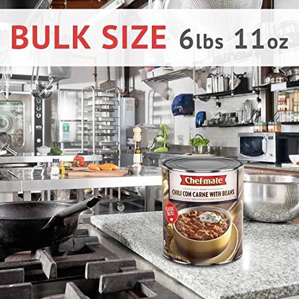 Canned Beef Chili with Beans 6 lb 11 oz (Pack of 12) R186
