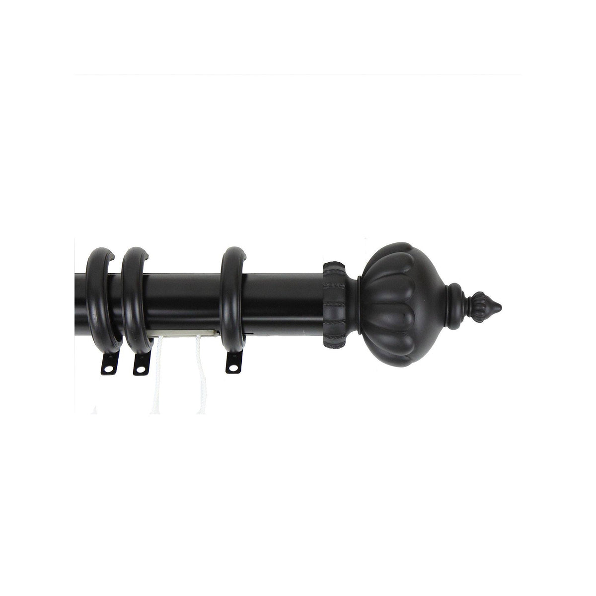Black Decorative Traverse Rod with Rings T857226