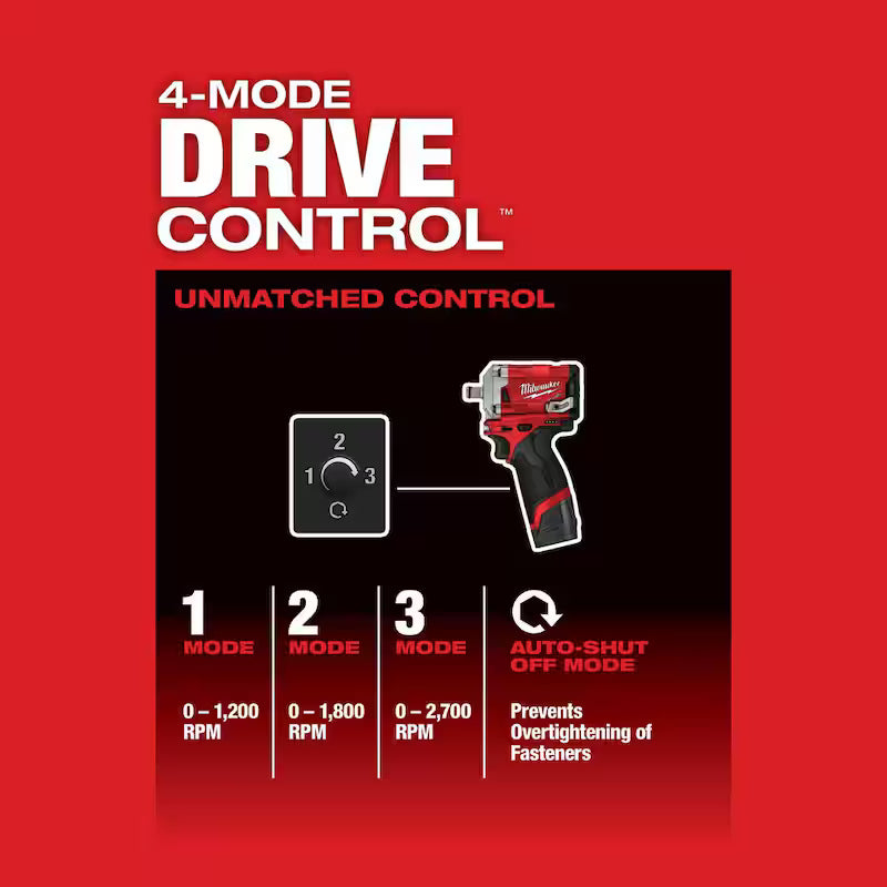 12V Lithium-Ion Brushless Cordless 1/2 in. Impact Wrench Kit with 3/8 in. Ratchet V975
