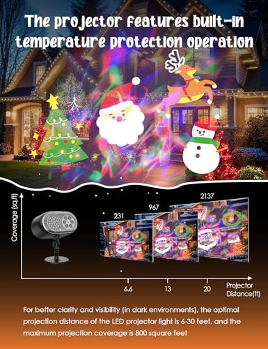 12-in-1 Outdoor Waterproof Holiday Projector Lights L1289
