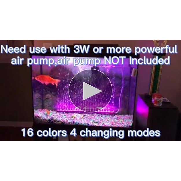 RGB LED Aquarium Bubble Light with 16 Colors 4 Modes G844