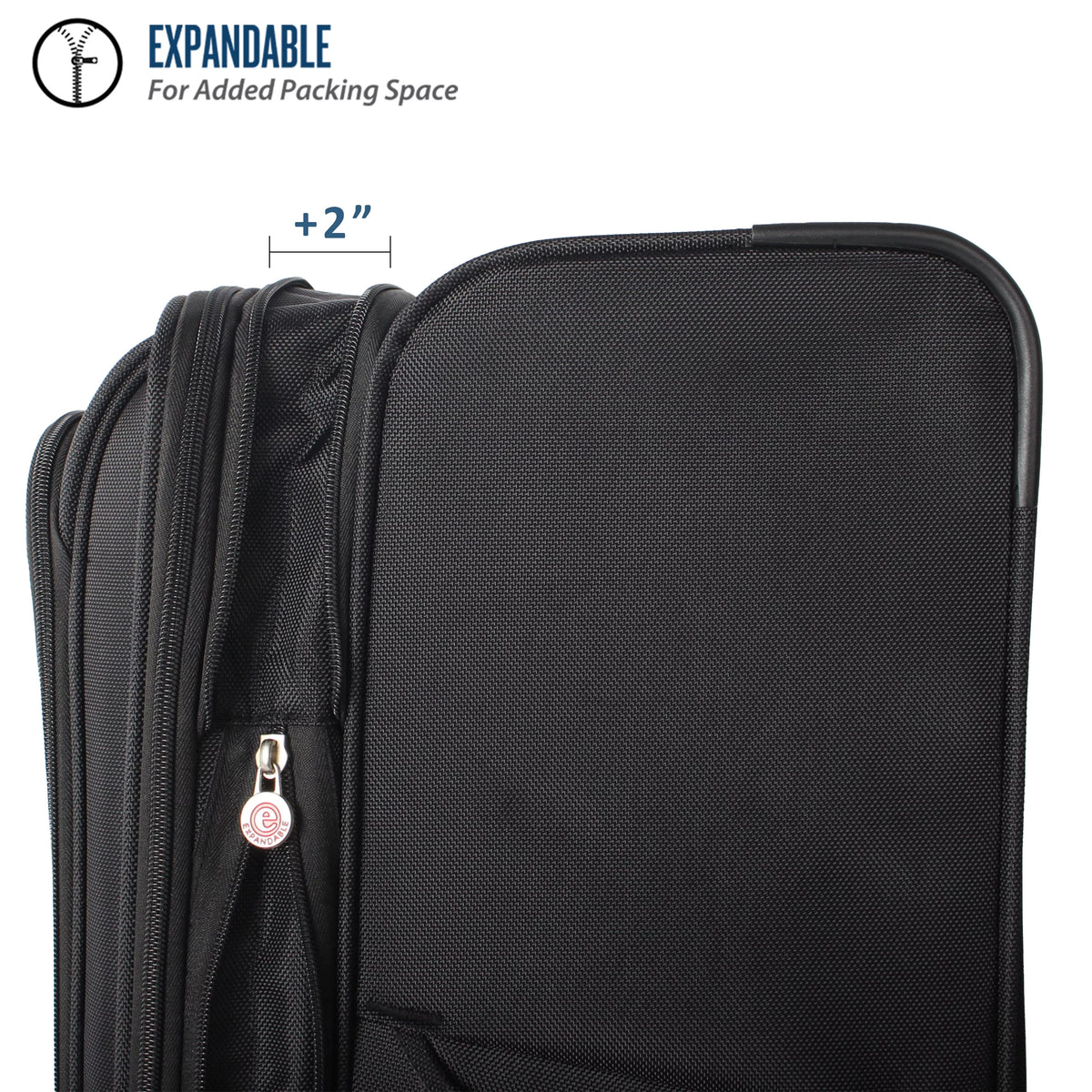 Soft Side 20” Expandable Carry-on Luggage, Black G15607