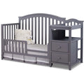 Gray 4-in-1 Convertible Crib and Changer I248