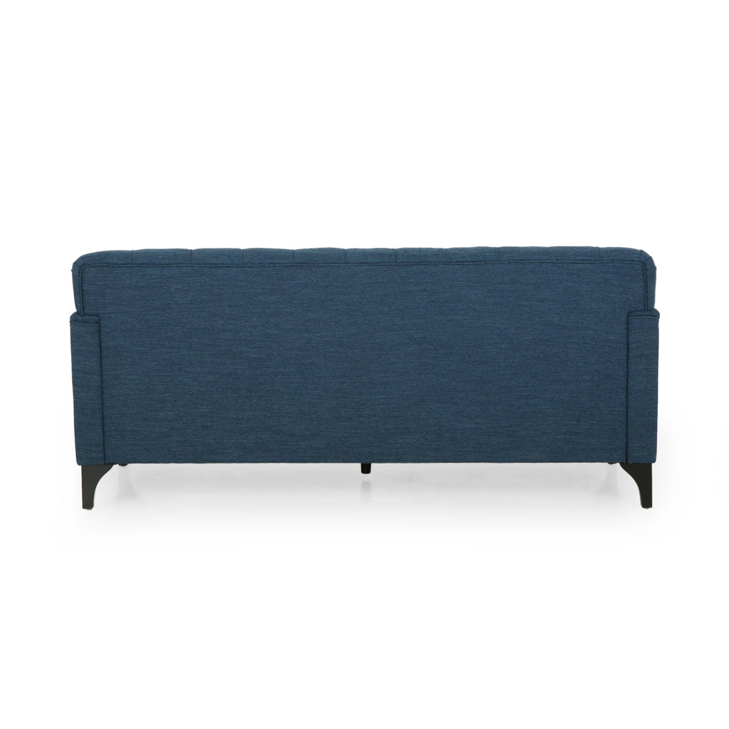 Navy Blue Upholstered Fabric 3 Seater Sofa P866542
