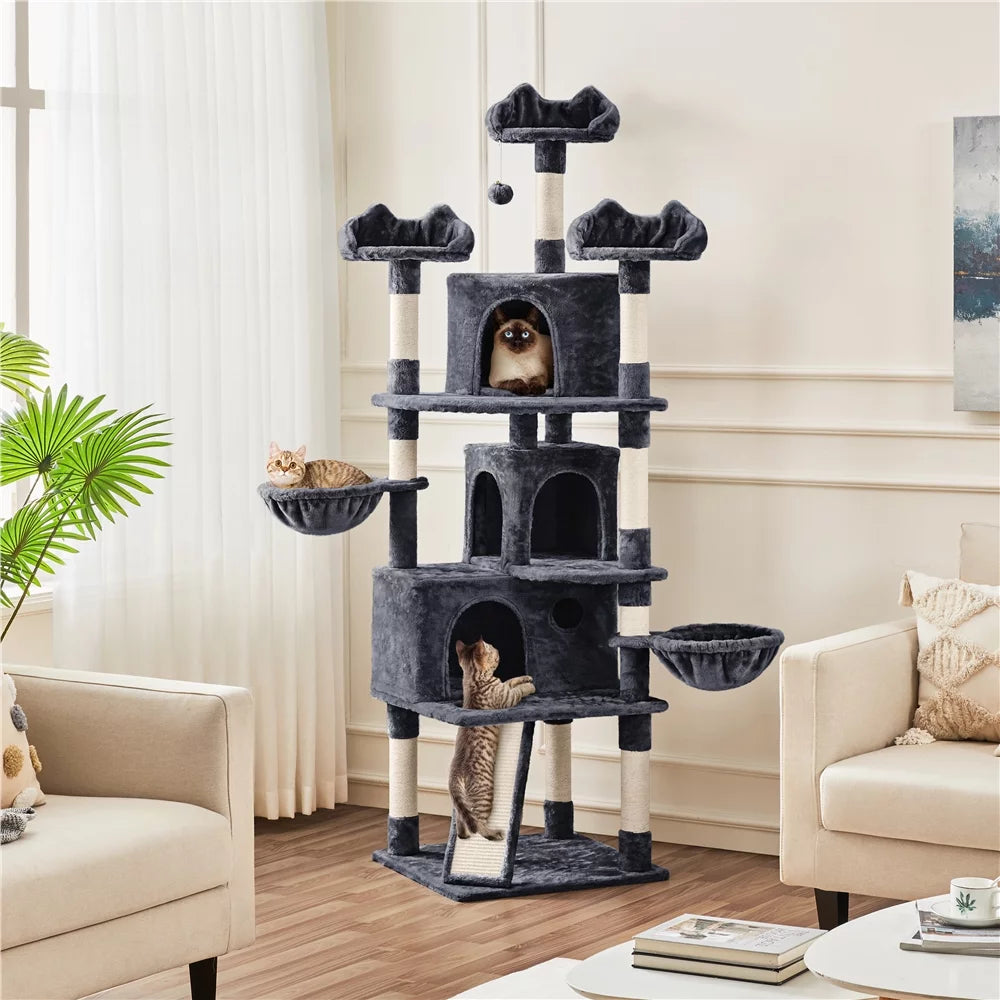Dark Gray Cat Tree with Condos K55131