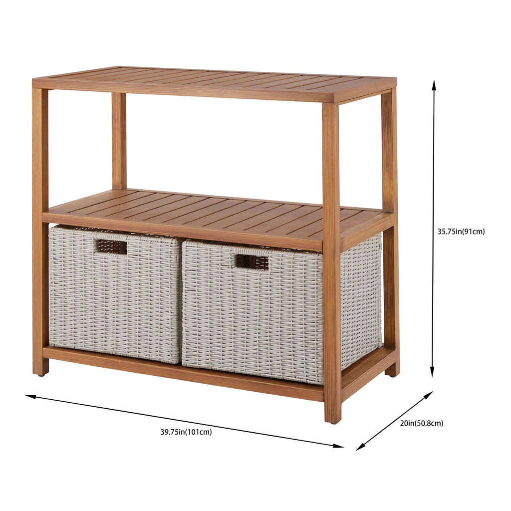 Gray Steel Outdoor Console Table W239