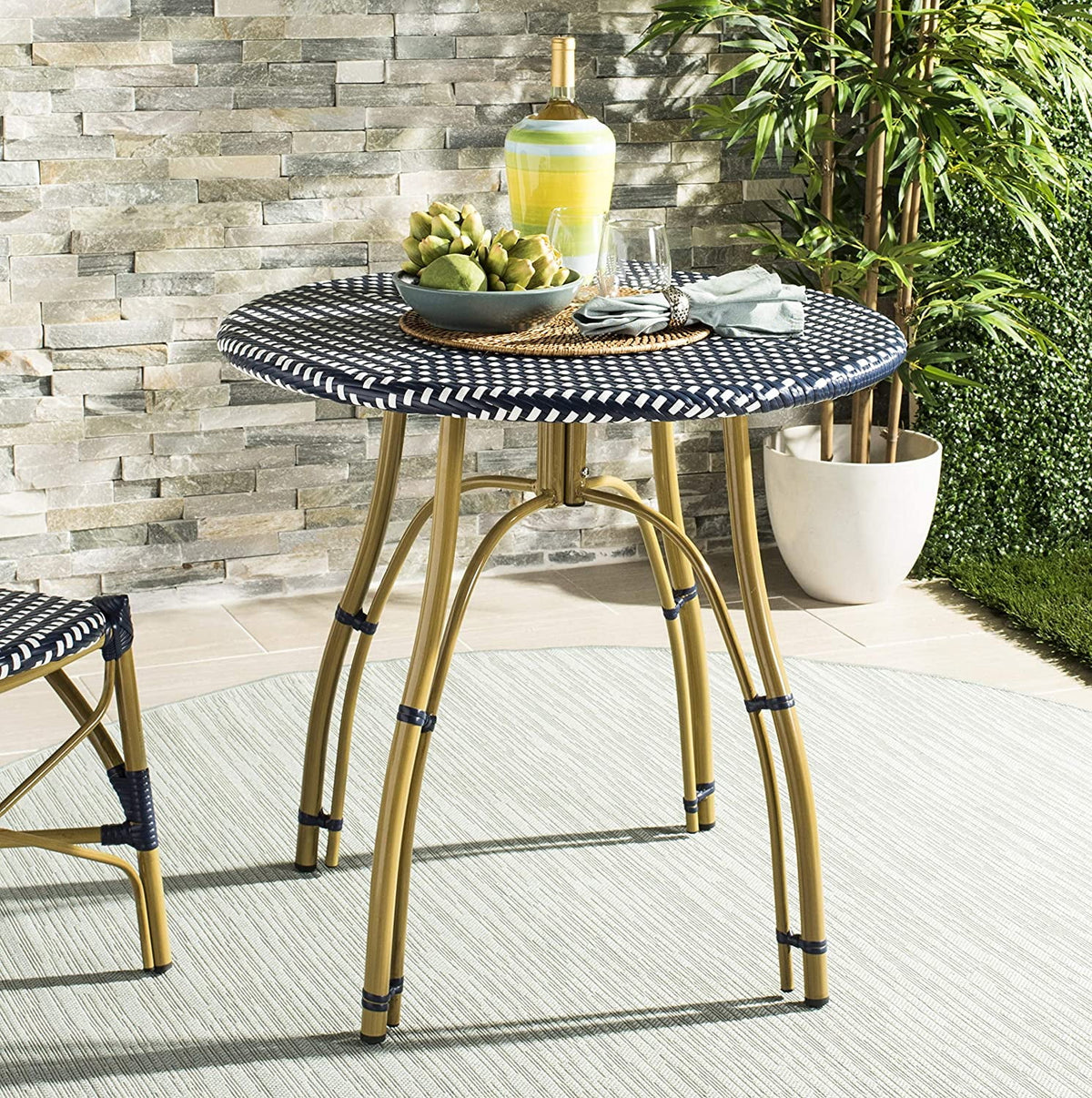 Outdoor Patio Rattan Table U482156