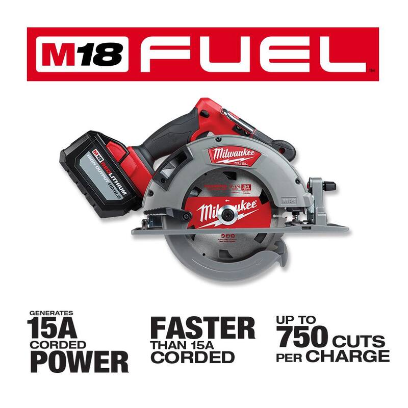 18V Lithium-Ion Brushless Cordless 7-1/4 in. Circular Saw Kit with Grinder C430