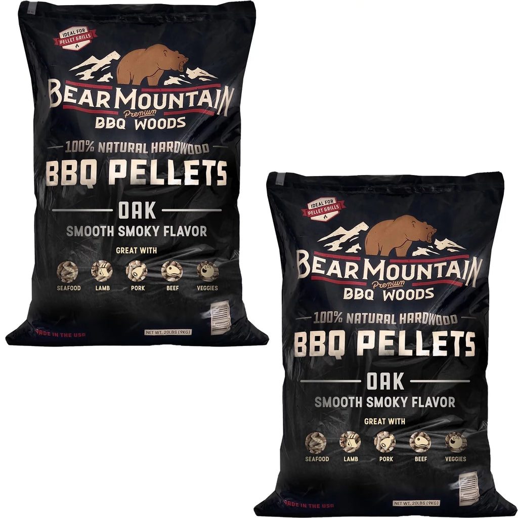 All Natural Hardwood Oak BBQ Smoker Pellets, 20 lbs (2 Pack) F20518