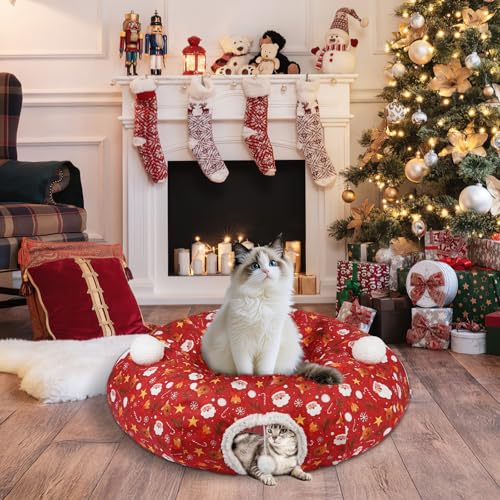 Cat Tunnel Bed for Indoor Cats S Shape C53196