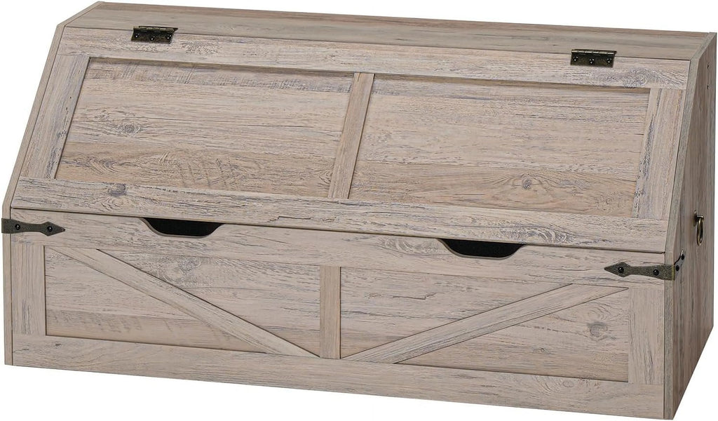 Wooden Storage Chest with Flip Top J168