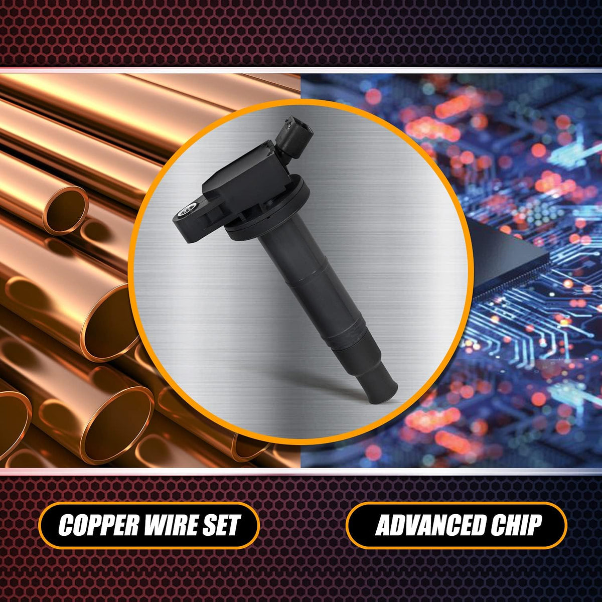 Set of 4 Ignition Coil Pack & Spark Plug 2.4L L4 D732