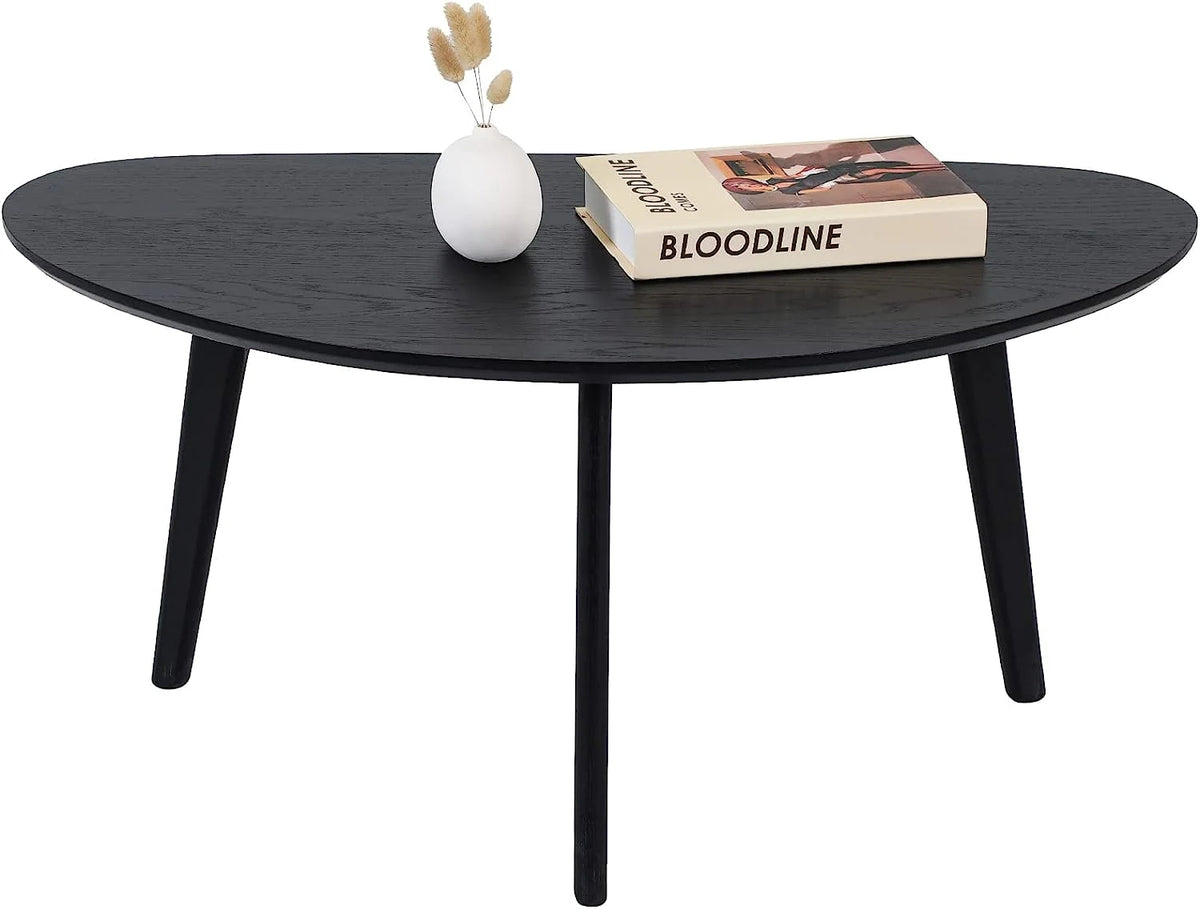 Small Black Oval Coffee Table V895