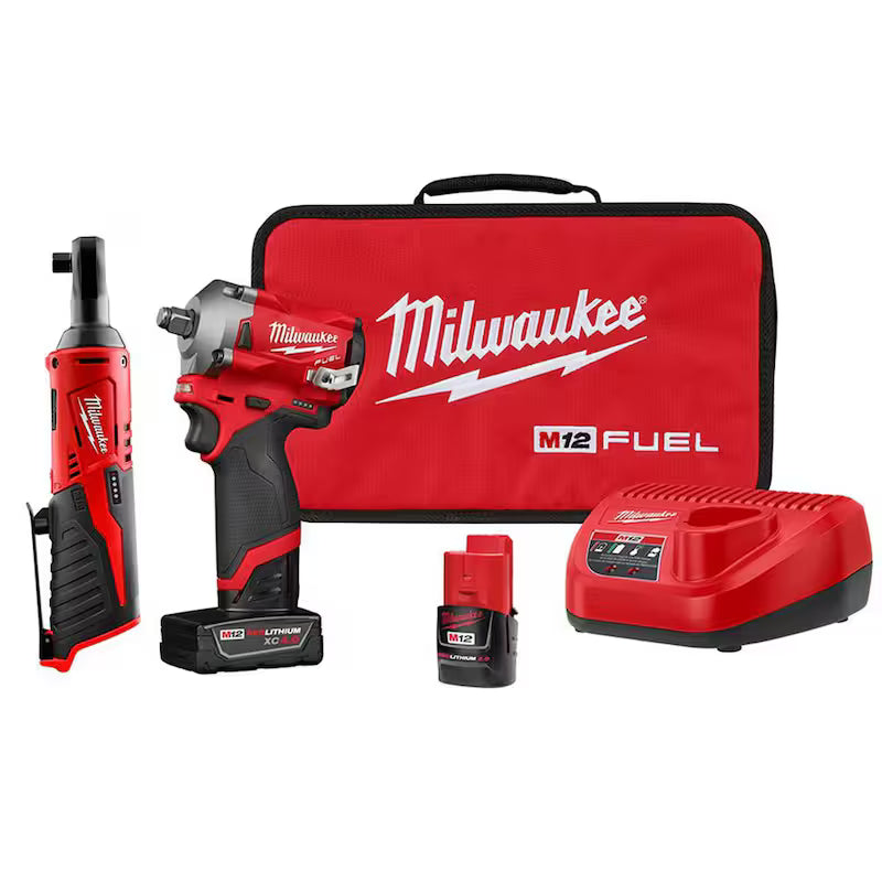 12V Lithium-Ion Brushless Cordless 1/2 in. Impact Wrench Kit with 3/8 in. Ratchet V975