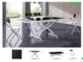 Glass Top Table & White Finish Chairs Dining Set 5Pcs C940385