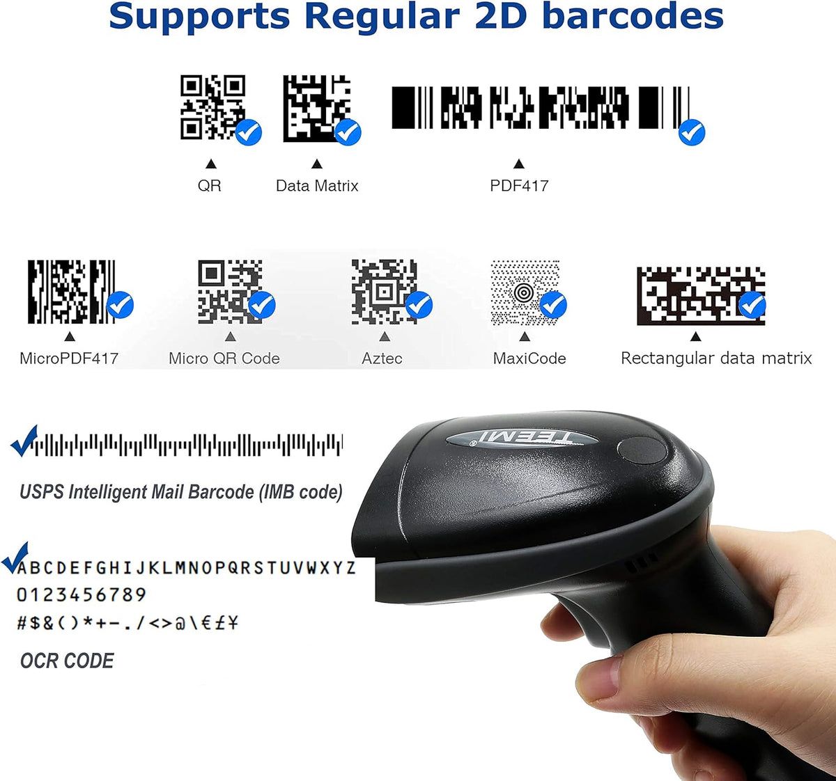 Bluetooth Barcode Scanner with USB Cradle R5596
