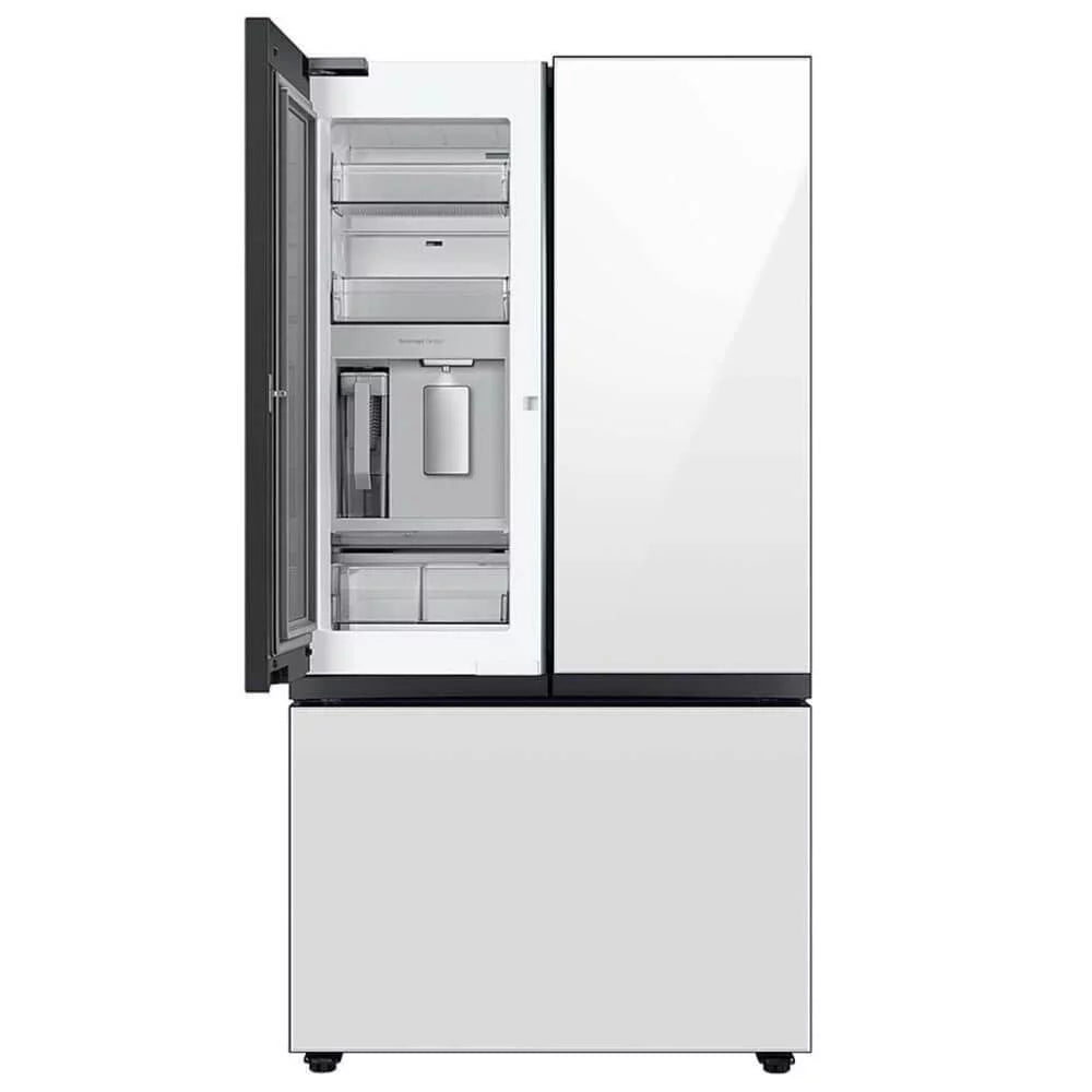 24 Cu. Ft. White Glass 3-Door French Door Counter Depth Refrigerator O7913
