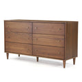 Walnut 6 Drawer Dresser L841197
