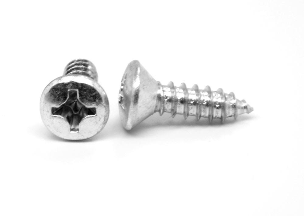 #8-18 x 1/2 Sheet Metal Screw Phillips Oval #6 Head Type AB Zinc Plated R589840