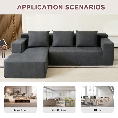60" Memory Foam Fold Sofa Bed with 2 Pillows Dark Gray Z7381
