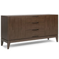 Walnut Brown 60 inch Solid Hardwood Sideboard Buffet Y2560