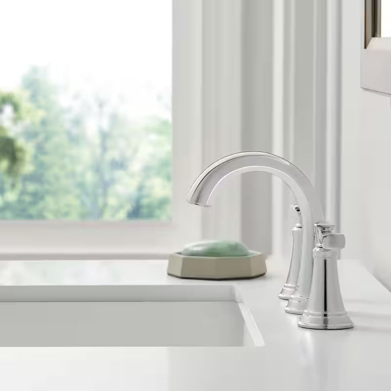 8 in. Widespread Double Handle Bathroom Faucet Polished Chrome 2-Pack P95765