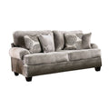 Gray Fabric Sofa with Pillows R2829