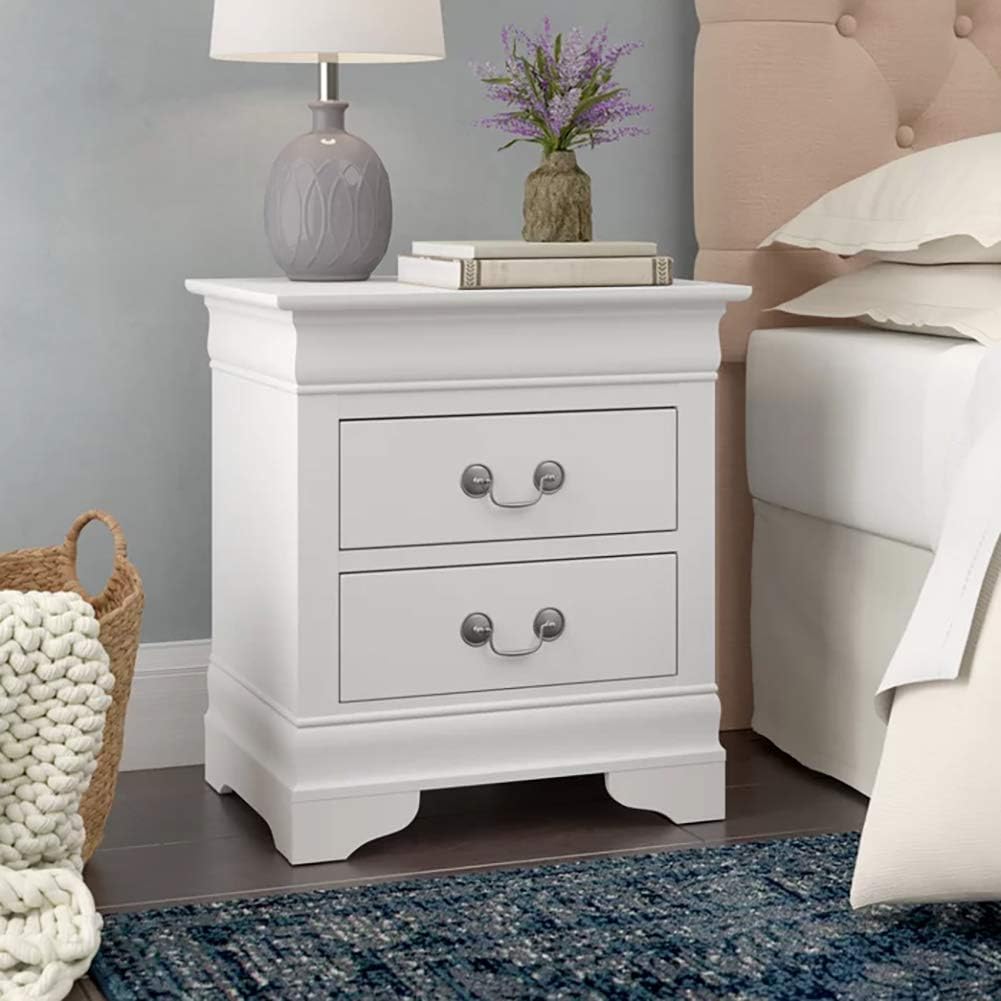 2 Drawer Cherry Wooden Nightstand Z15183