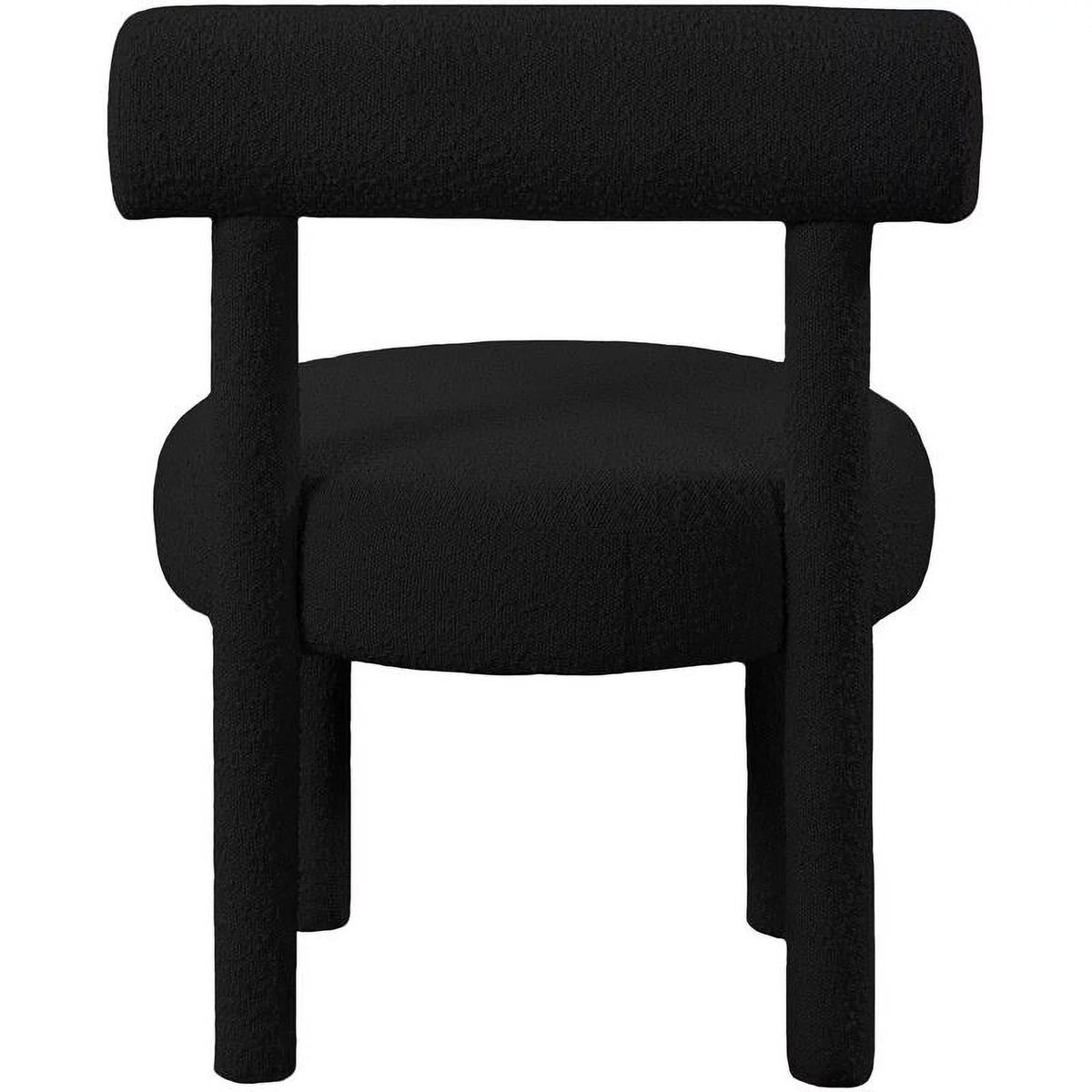 Black Boucle Fabric Accent Chair W4761